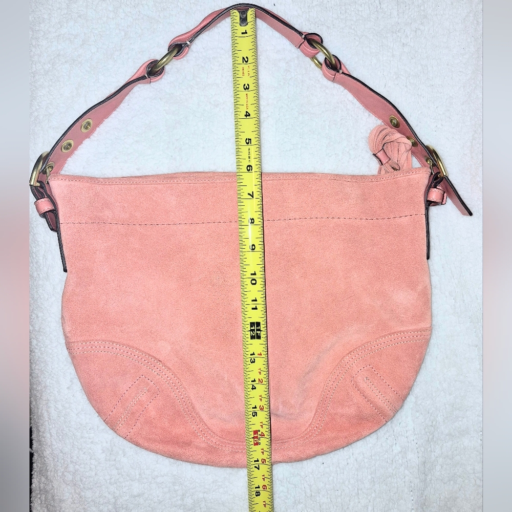 Coach Suede Shoulder Hobo Bag - Picture 4 of 6